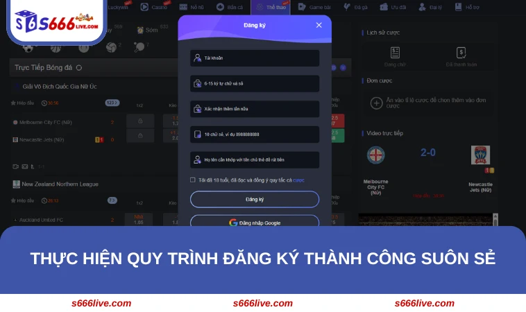 Thực hiện quy trình đăng ký thành công suôn sẻ