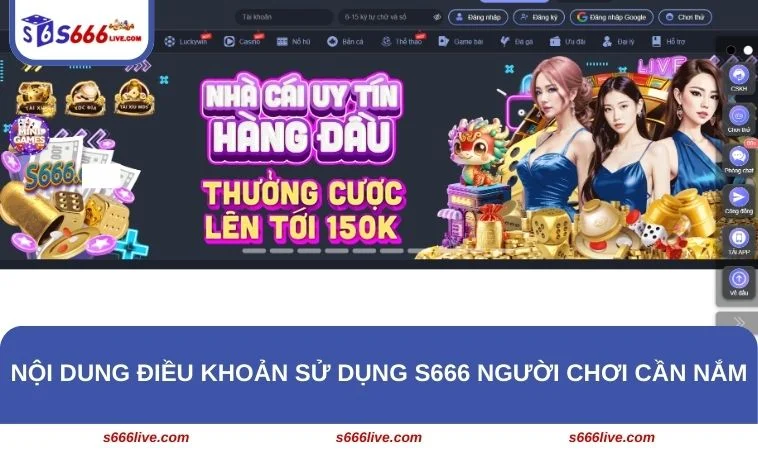 Cập nhật 4 điều khoản sử dụng S666 quan trọng mà hội viên cần nắm