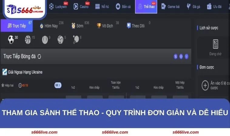 Tham gia sảnh thể thao - Quy trình đơn giản và dễ hiểu