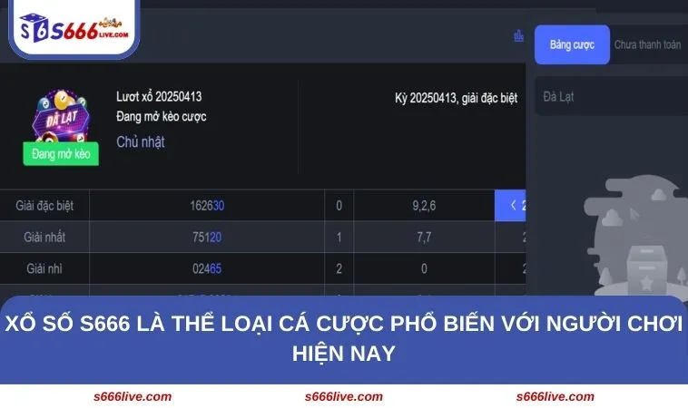 Xổ Số S666 263 Xổ số S666 là thể loại cá cược phổ biến với người chơi hiện nay